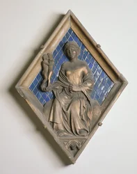 Vênus, telha de relevo do Campanile (cerâmica e mármore)