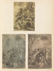 Adoração dos Pastores, Moisés Resgatado do Nilo, c. 1540-44.