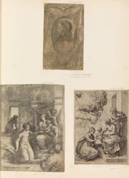 Cabeça de Cristo, Virgem e Menino com Santa Catarina ca. 1550.