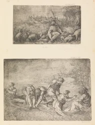 Moisés e a Sarça Ardente, a Miraculous Draft of Fishes, ca. 1544-48.