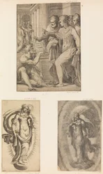 São Pedro e São João Curando o Coxo, Virgem e Menino, ca. 1543-60.