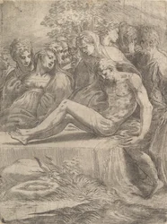A lamentação sobre o Cristo morto, ca. 1545-50.