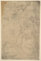 O casamento místico de Santa Catarina, ca. 1550.