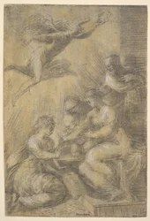 O casamento místico de Santa Catarina, ca. 1550