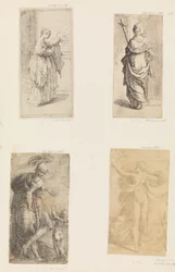 Duas mulheres, Marte e Cupido, Diana, ca. 1536-38.