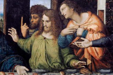 Abadia (Abadia de Tongerlo). Pintura. A Última Ceia. 1506-1507. Pormenor (pintura)