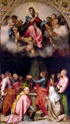 Assunção Passerini Pintura por Andrea del Sarto (1486-1531) 1522 Dim. 379x222 cm Florença, Palazzo Pitti