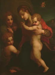 Madonna e criança, São João e dois anjos