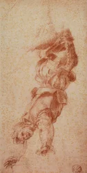 Figuras masculinas; desenho de Andrea del Sarto. Gabinete de Desenhos e Gravuras, Galeria Uffizi, Florença