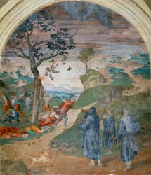 S. Filippo Benizzi punindo os blasfemos, 1509-1510