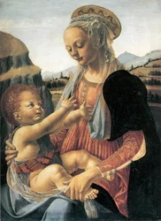 Alemão: Maria mit dem Kind Virgem com o Menino sentado