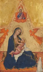 Madonna da Humildade, A Benção de Cristo, Dois Anjos e um Doador [anverso]