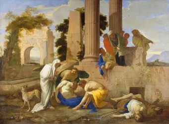 Tobit enterrando os mortos, década de 1640.