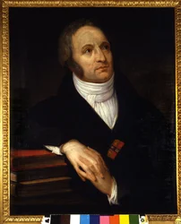 Retrato de Vincenzo Monti (1754 - 1828), poeta italiano. Pintura de Andrea Appiani (1754-1819). 1809. Pinacoteca di Brera, Milão