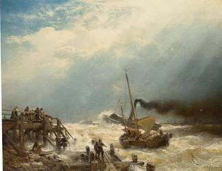 Alemão: Harbour of Ostend. 1858 Porto de Ostende