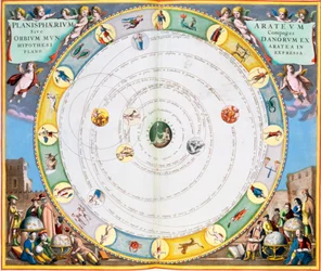 Carta descrevendo o movimento dos planetas, 1660-1661.