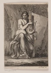 Uma mulher com lira e fasces