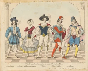 Viola after Shakespeare de Deinhardstein - Figurino para o Teatrozeitung