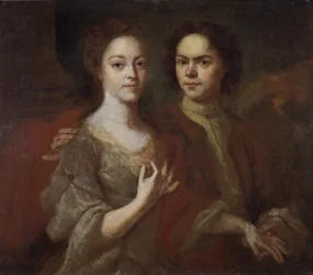 Auto-retrato com a esposa, c. 1729