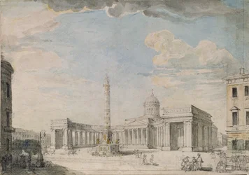 A Catedral de Kazan em São Petersburgo, c. 1800