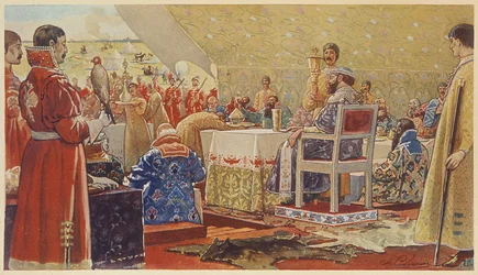 A festa do czar Alexis I Mikhailovich (disse o muito pacífico czar