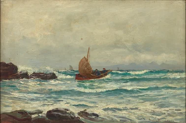 Navegando no Litoral (óleo sobre tela)