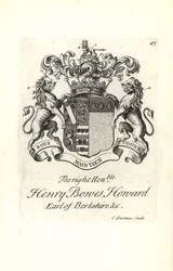 Brasão e brasão do honorável Henry Bowes Howard