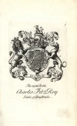 Brasão e brasão do nobre direito Charles FitzRoy, 2º Duque de Grafton