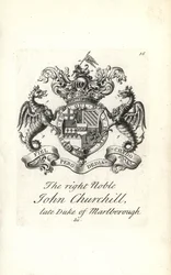 Brasão e brasão do nobre John Churchill