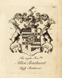 Brasão de armas do honorável Allen Bathurst, Lord Bathurst