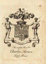 Brasão do Honorável Charles Bruce, Lord Bruce, 3º Conde de Ailesbury, 4º Conde de Elgin