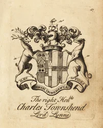 Brasão do Honorável Charles Townshend, Lord Lynne, 3rd Viscount Townshend