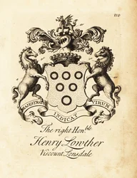 Brasão do Honorável Honorável Henry Lowther, 3º Visconde Lonsdale (1694-1751)