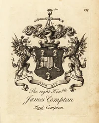 Brasão do Honorável James Compton, Senhor Compton, 5º Conde de Northampton