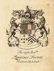 Brasão do Honorável Lawrence Fienes, 5° Visconde Saye e Sele (1690-1742)