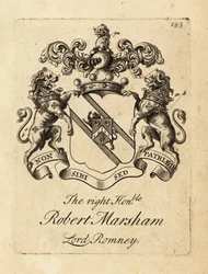 Brasão do Honorável Robert Marsham, Lord Romney