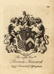 Brasão do Honorável Thomas Howard, 2º Conde de Effingham, Lord Howard de Effingham