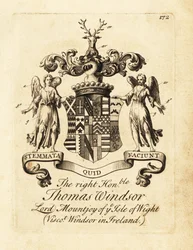 Brasão de armas do honorável Thomas Windsor, Lord Mountjoy of the Isle of Wight