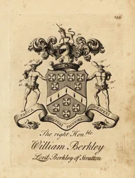Brasão do Honorável William Berkley, Lorde Berkley de Stratton, 4º Barão Berkeley de Stratton, falecido em 1741