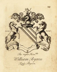 Brasão do Honorável William Byron, Lord Byron, 4º Barão Byron (1670-1736)