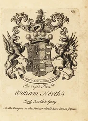 Brasão do Honorável William North, Lord North & Gray, 6º Barão North, 2º Barão Grey