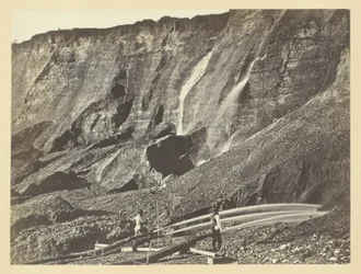 Hydraulic Gold Mining, Near Dutch Flats, Califórnia, C. P. R. R.
