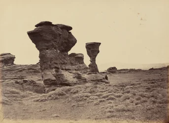 Placa 12. Pedra de marcação, Red Buttes, 1869 (foto)