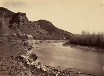 Placa 35. Cidade de Echo, olhando para o rio Weber, 1869 (foto)