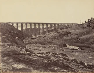 Placa 7. Ponte de Dale Creek, vista geral, 1869 (foto)
