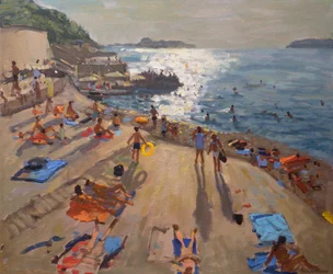 Tarde à beira-mar, Croácia, 2014 (óleo sobre tela)