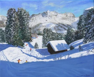 Chalé de esqui, Samoens, Grande Maciço, França, 2023 (óleo sobre tela)