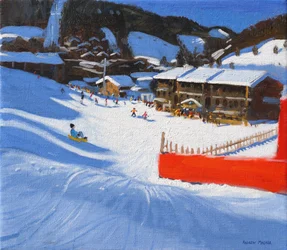 Skiing;La Clusaz , França,(óleo sobre tela)