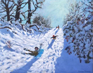 Trenó, Calke Abbey, Ticknall, Derby, 2021 (óleo sobre tela)