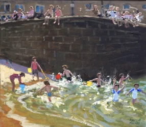 Espirrando em Tenby Harbour, 2016,